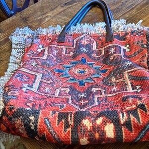 Panache fabulous  Red and Brown Tote Bag